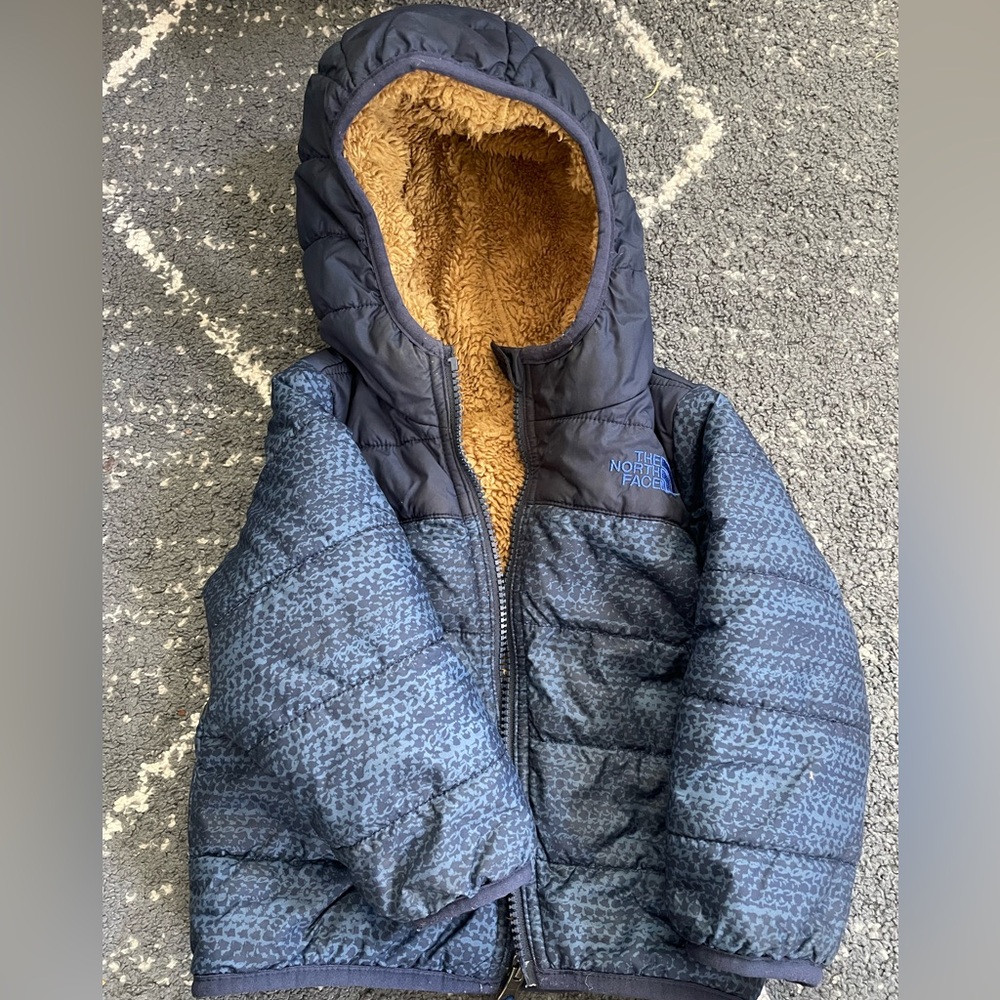 The North Face Kids Puffer Jacket - Navy and Tan